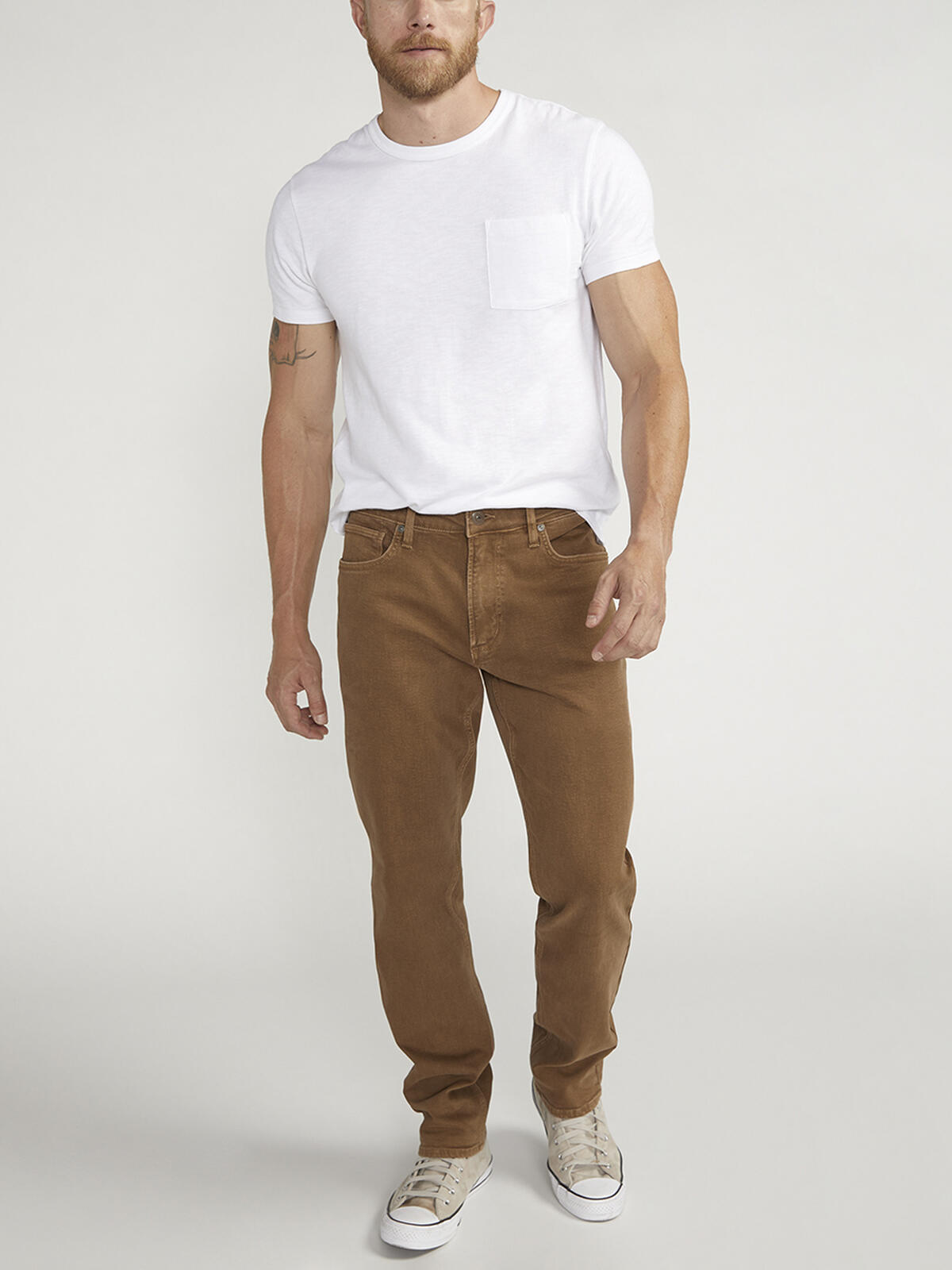 Eddie Athletic Fit Tapered Leg Jeans image number 0
