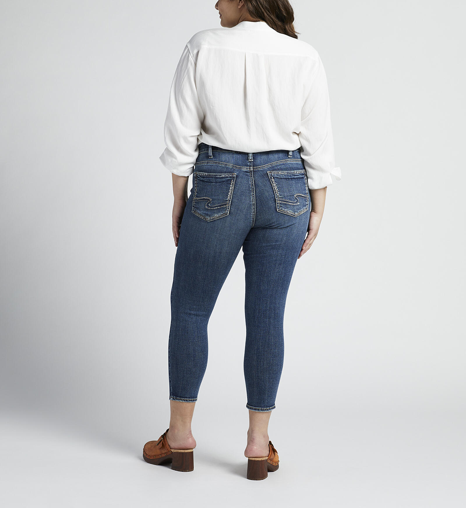 Buy Suki Mid Rise Skinny Crop Jeans Plus Size for USD  | Silver Jeans  US New