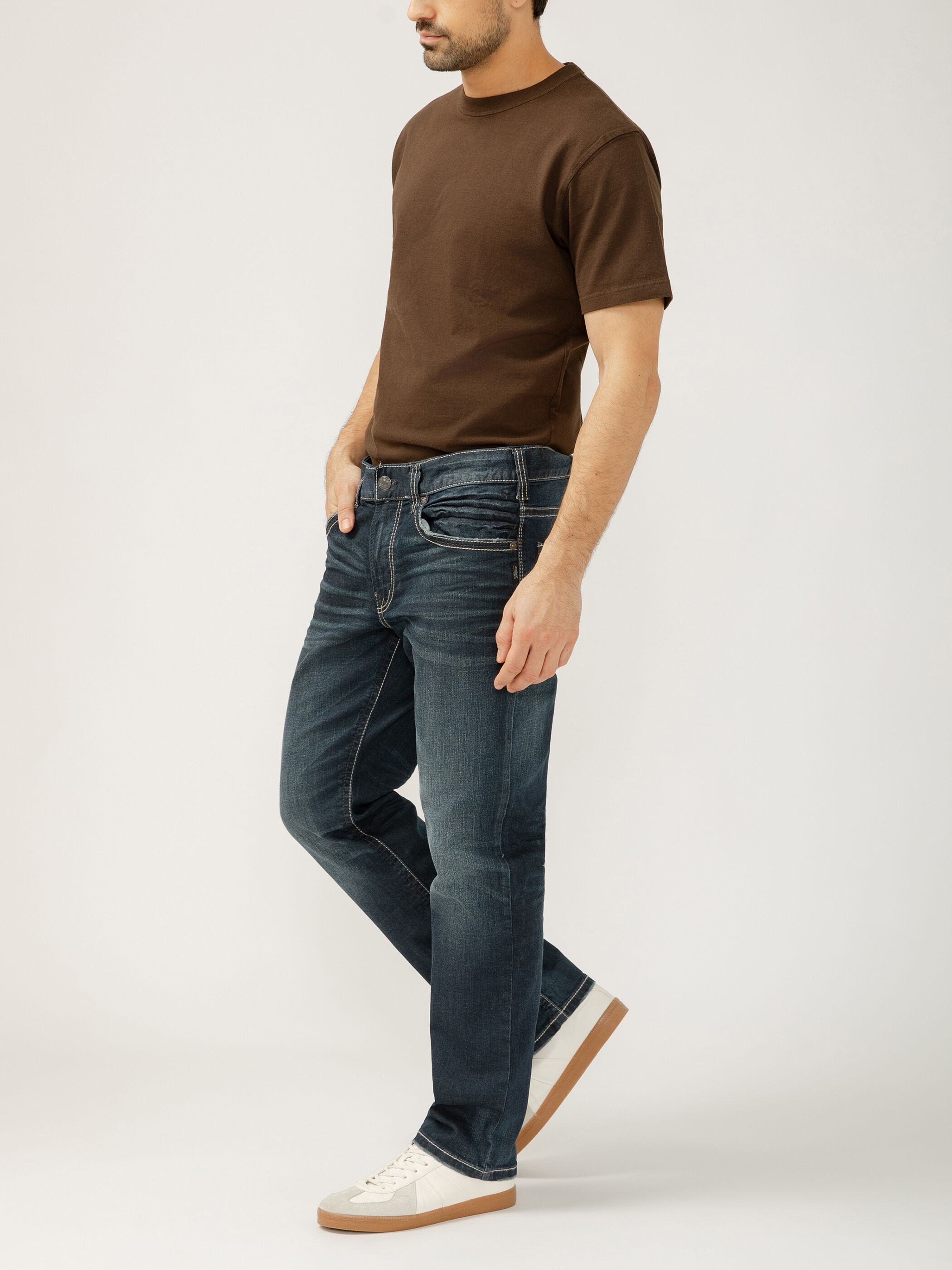 Buy Eddie Athletic Fit Tapered Leg Jeans for USD 99.00