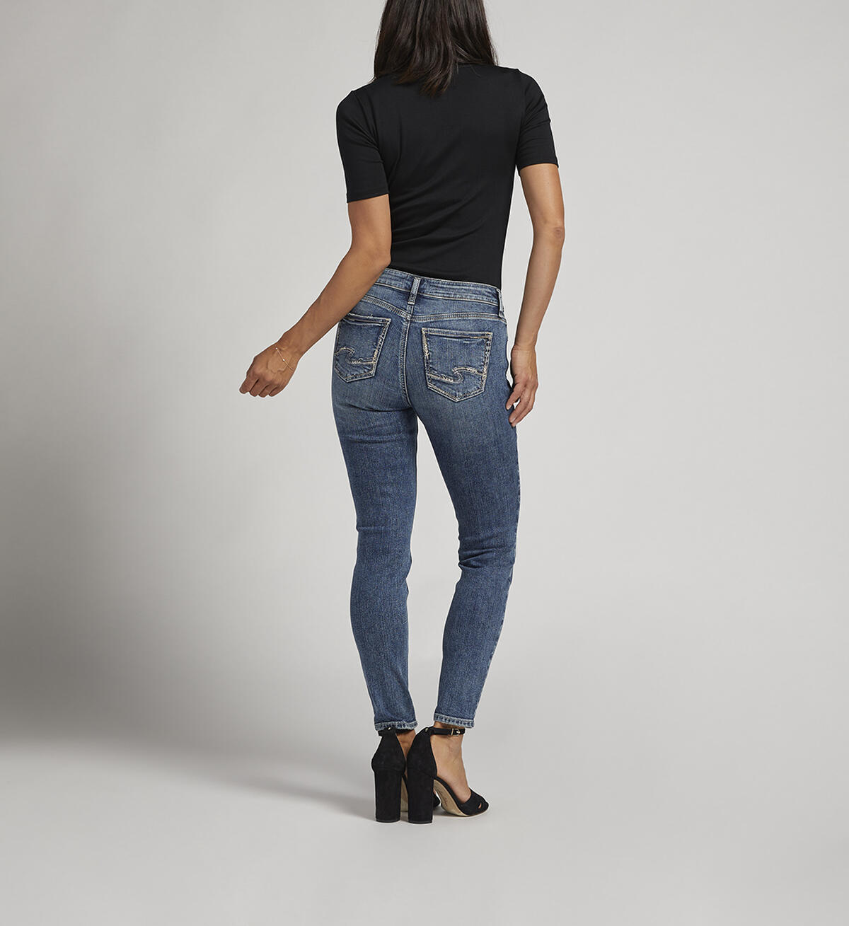 Elyse Mid Rise Skinny Jeans, Indigo, hi-res image number 1