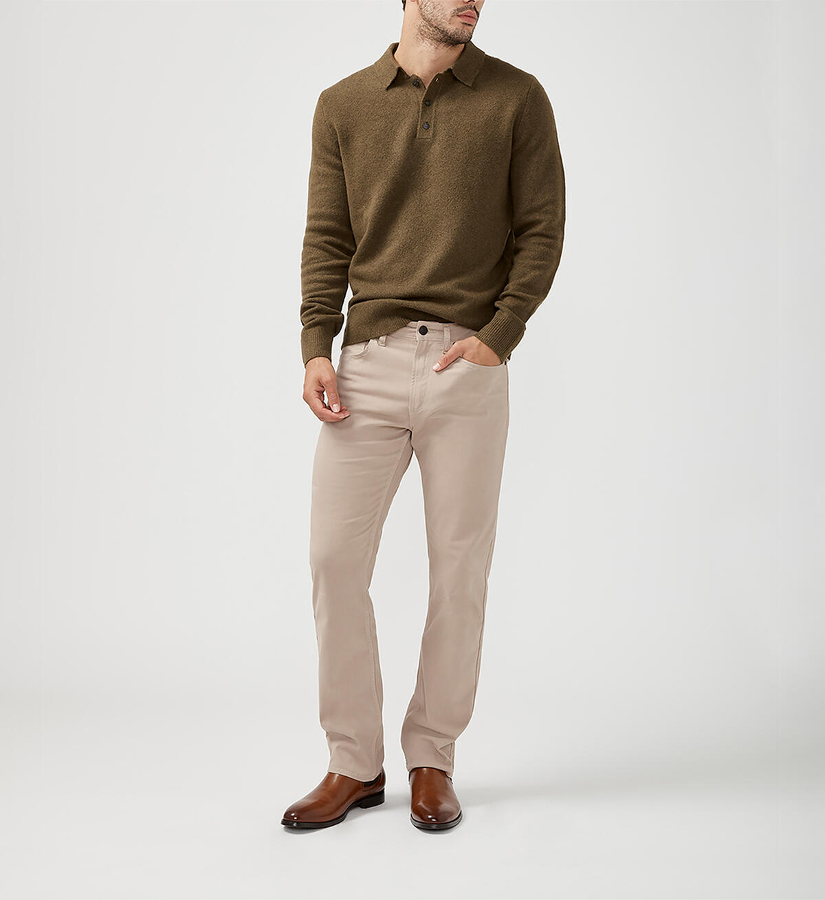 Machray Athletic Fit Straight Leg Pants, Khaki, hi-res image number 0