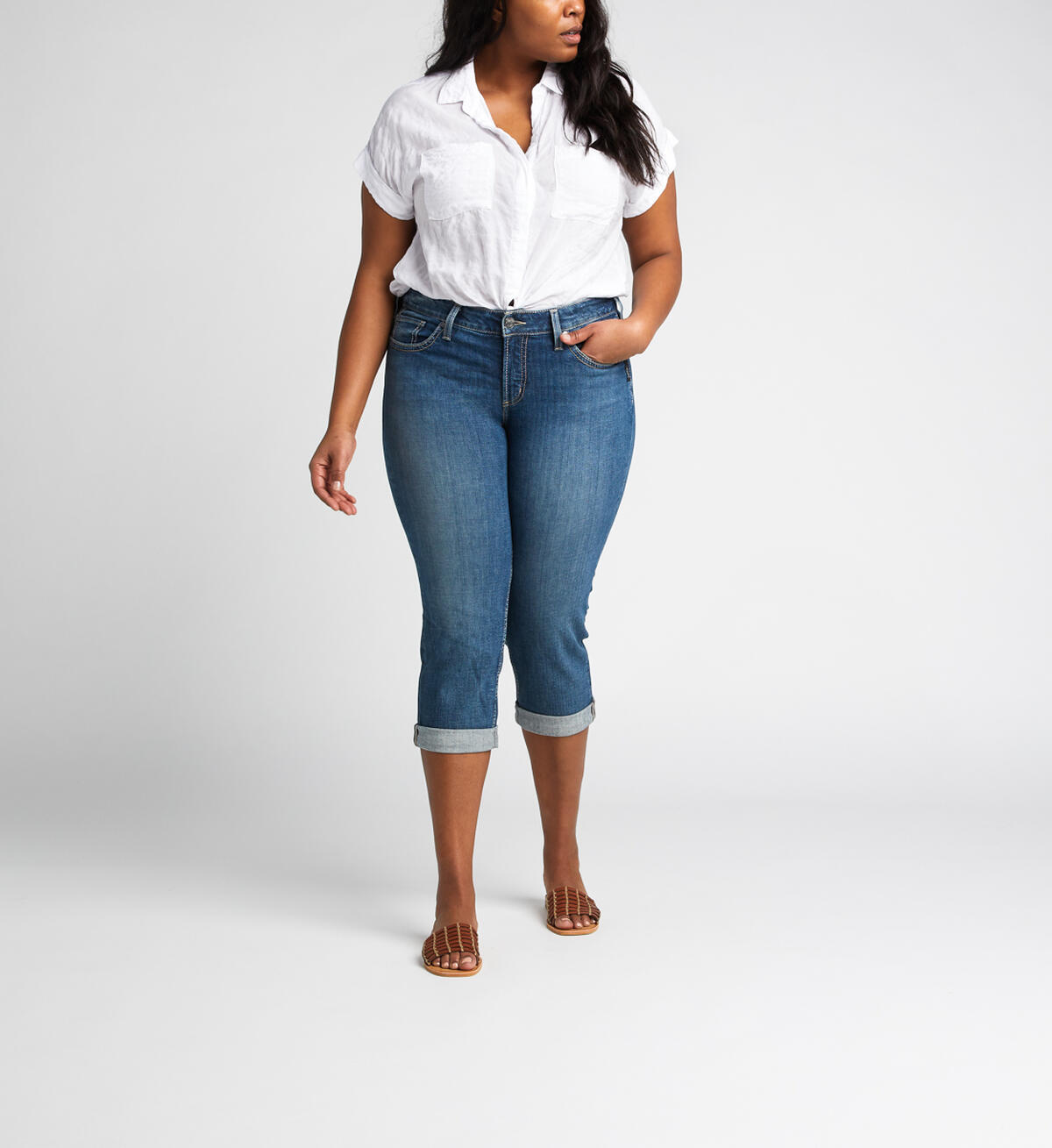 Suki Mid-Rise Curvy Capri, , hi-res image number 3