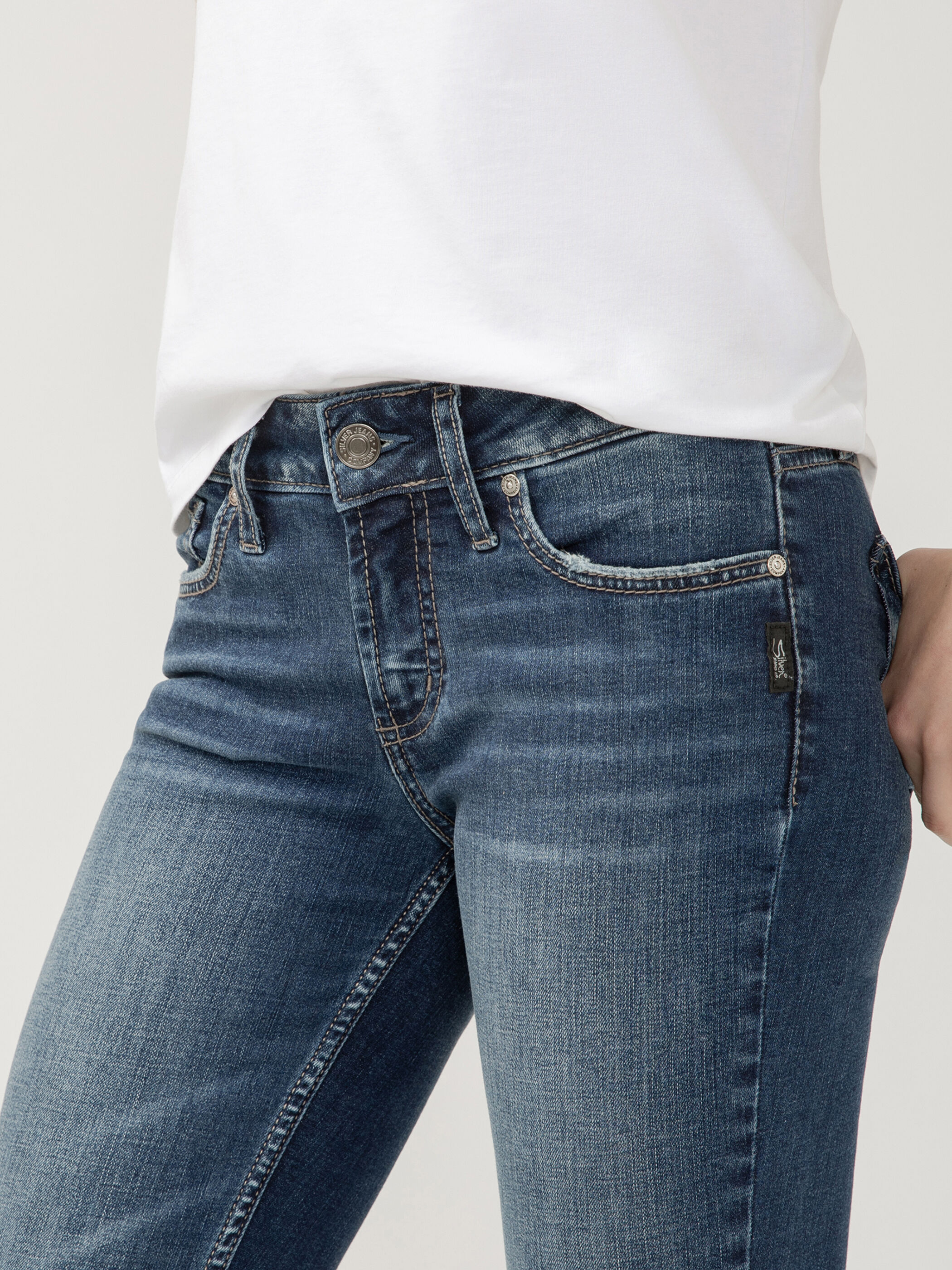 アメリカンチェリー10.5Ｗサイズ8kg Buy Suki Mid Rise Slim Bootcut Jeans for USD 84.00 | Silver