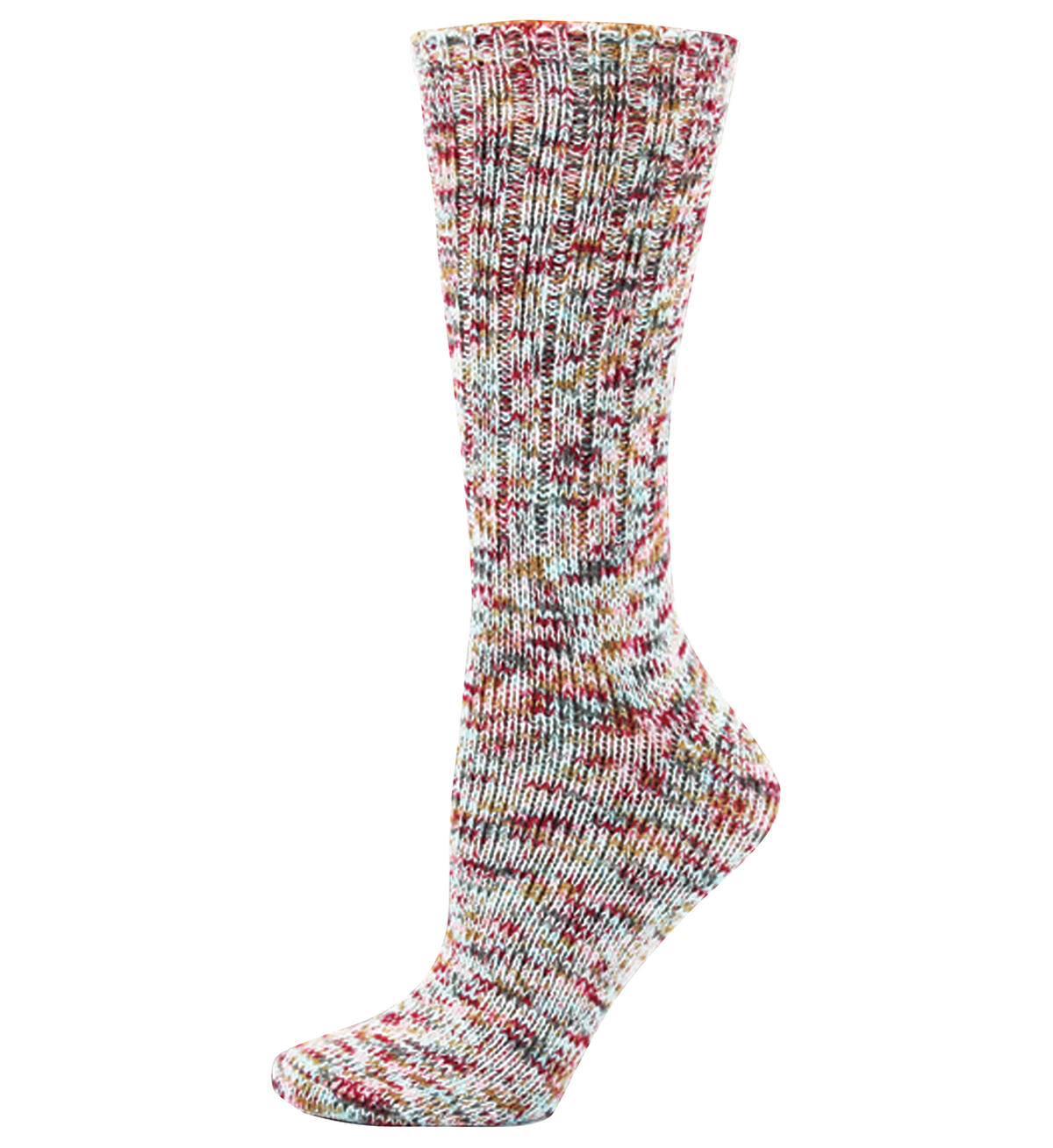 Soft Multicolor Mid-Calf Socks, Light Pink, hi-res image number 0}