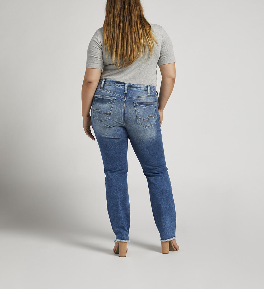 Suki Mid Rise Straight Leg Jeans Plus Size, Indigo, hi-res image number 1