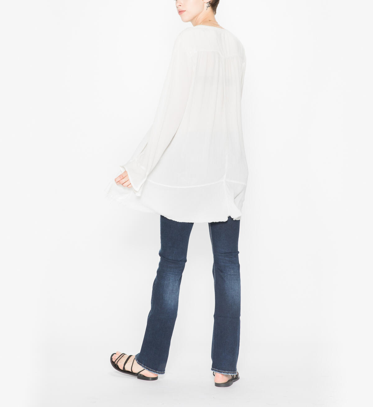 Sophia  - Flowy Tunic Peasant Top, , hi-res image number 1