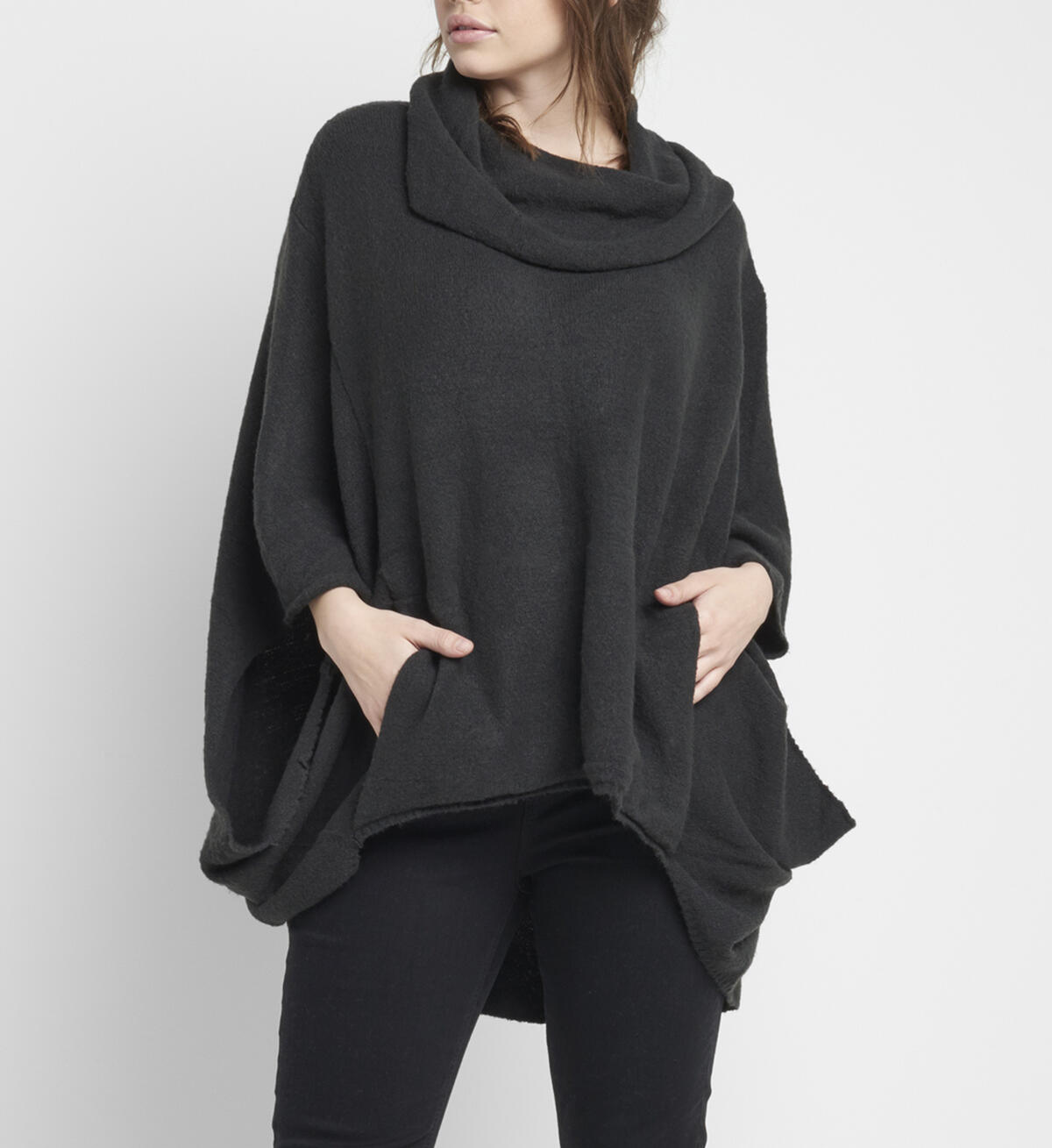 Madison Cowl-Neck Poncho, , hi-res image number 0