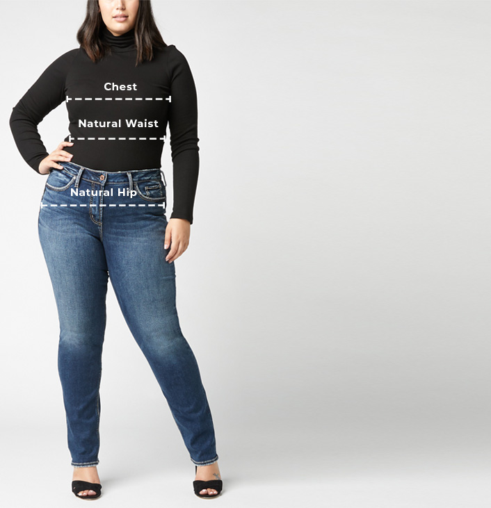 Plus Size Silver Jeans Size Chart