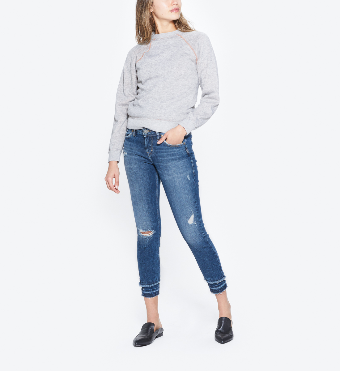 silver jeans aiko mid skinny