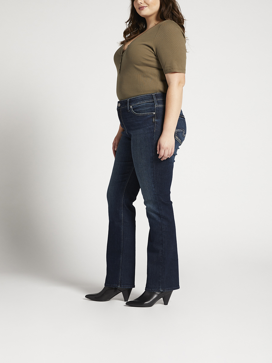 Suki Mid Rise Slim Bootcut Jeans Plus 