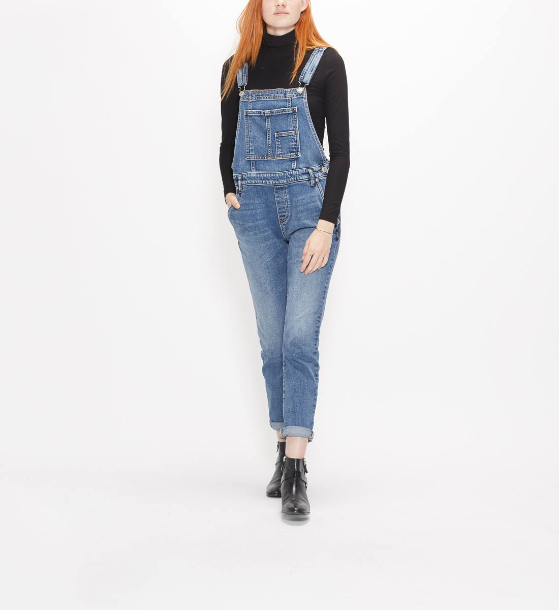 Skinny Overall Medium Wash | Silver Jeans