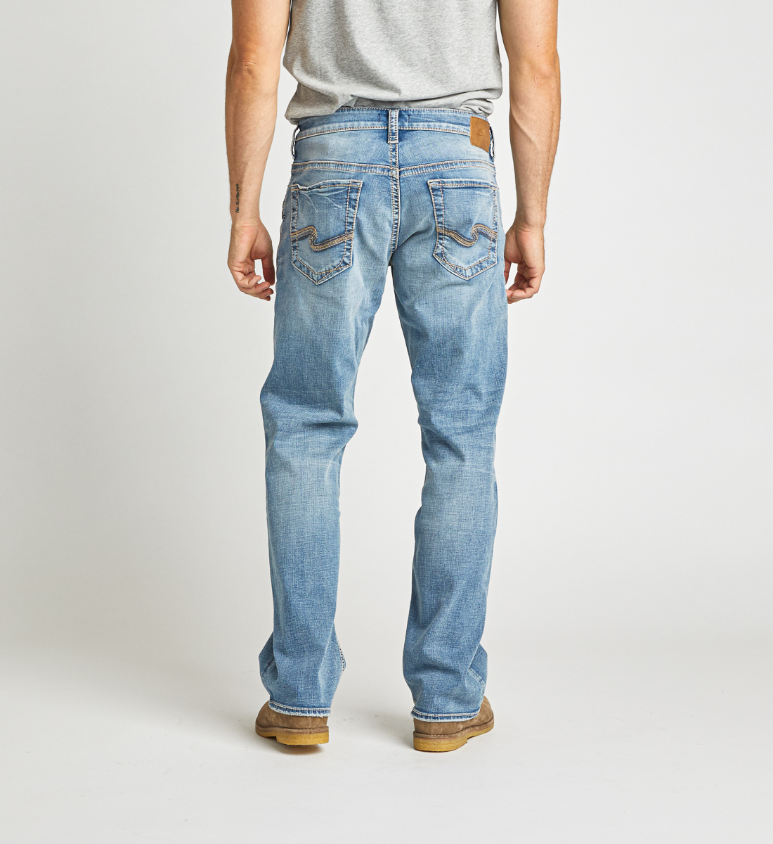 Gordie Loose Fit Straight Leg Jeans - Silver Jeans US