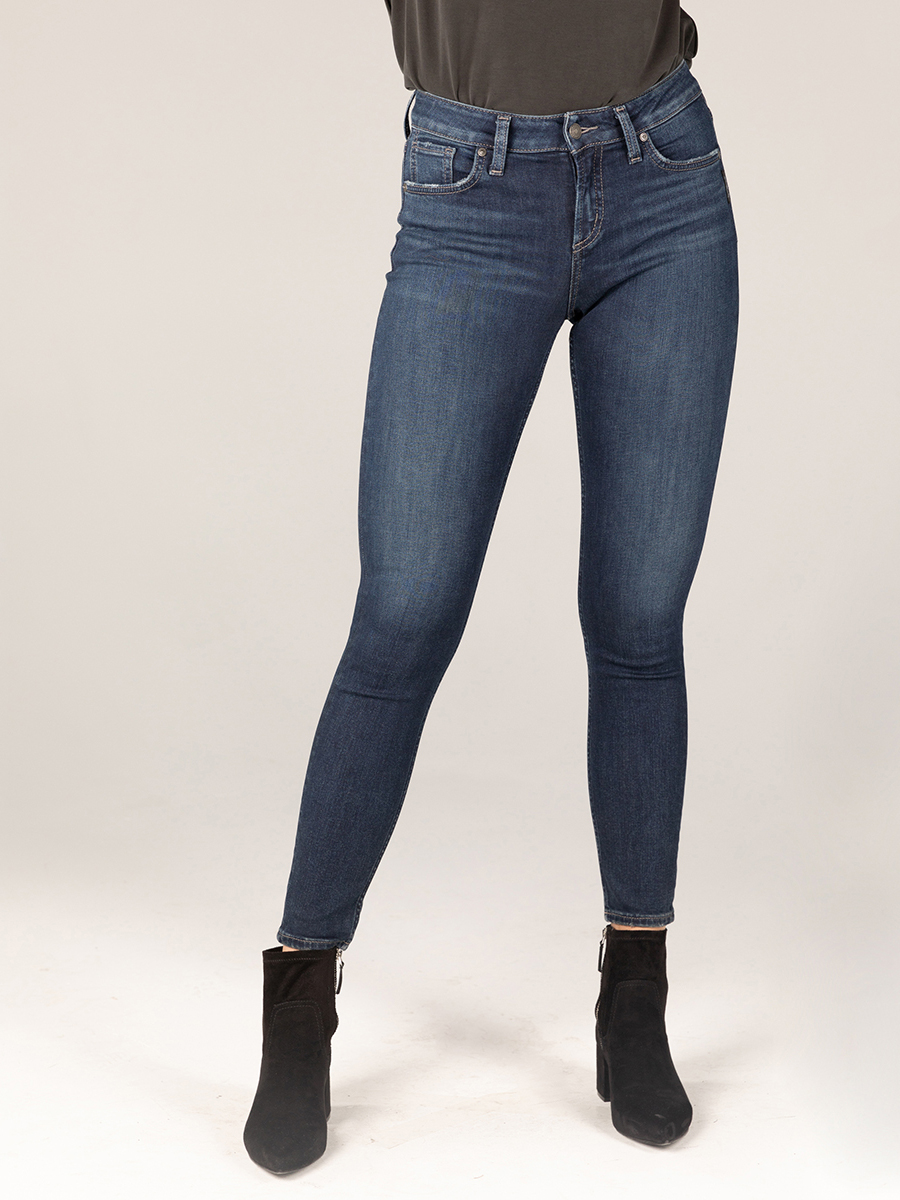 Avery High Rise Skinny Jeans Silver Jeans US