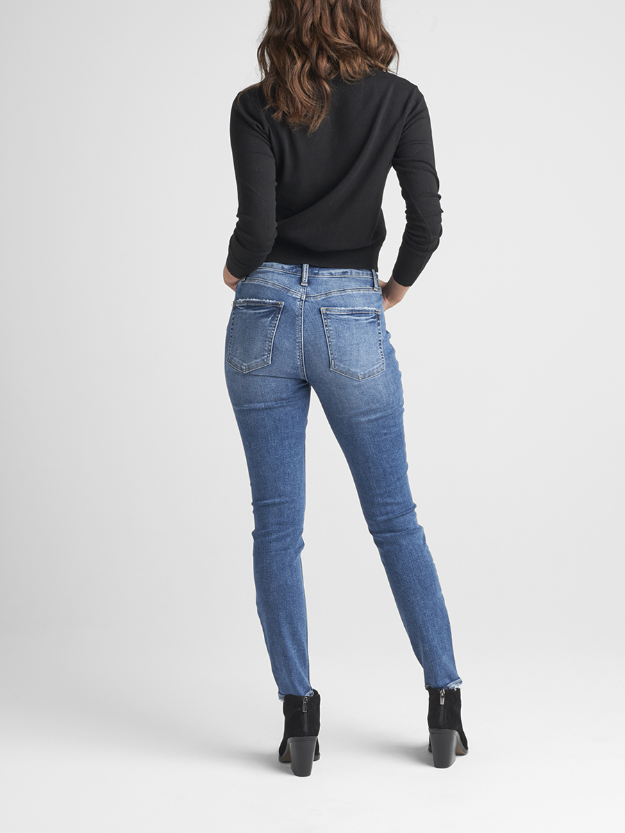 Avery High Rise Skinny Jeans - Silver 