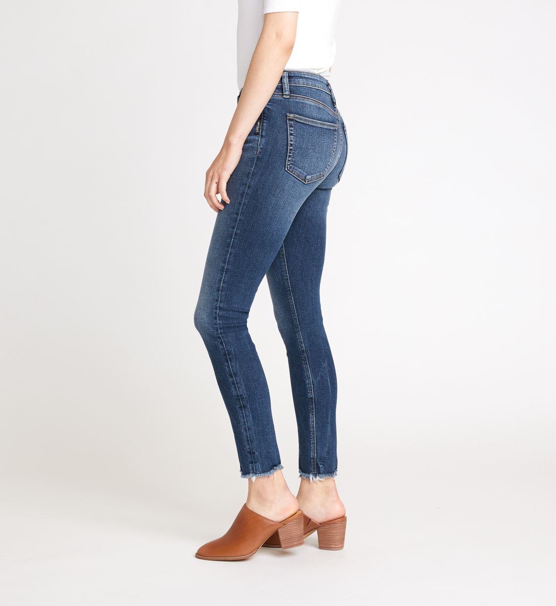 Most Wanted Mid Rise Skinny Jeans - Silver Jeans US