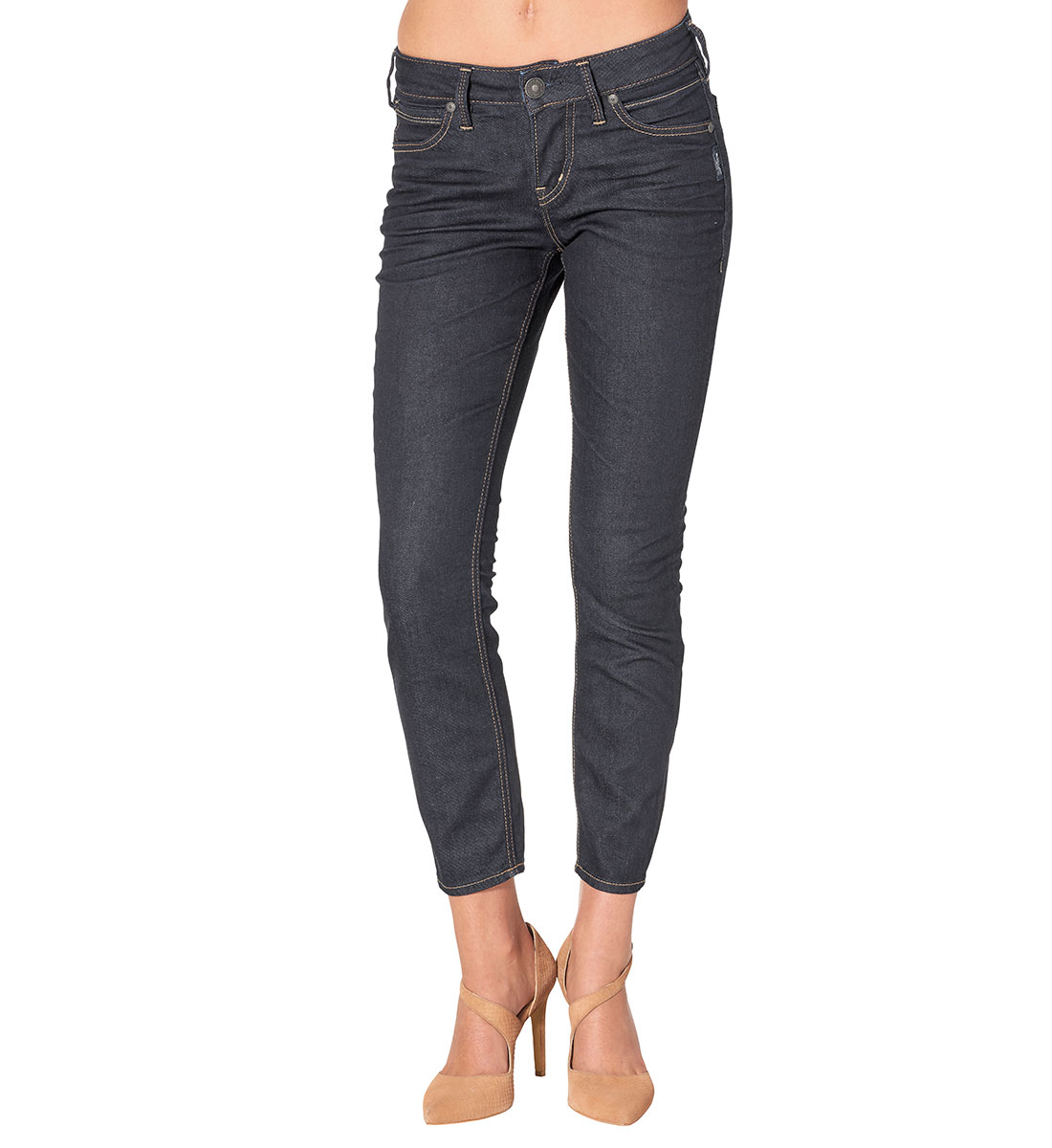 silver aiko ankle skinny jeans