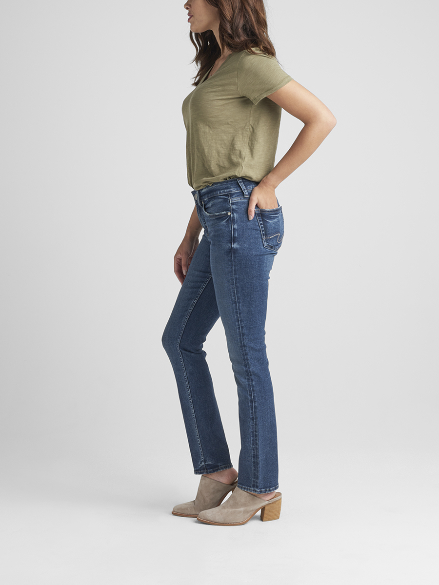 Suki Mid Rise Straight Leg Jeans 