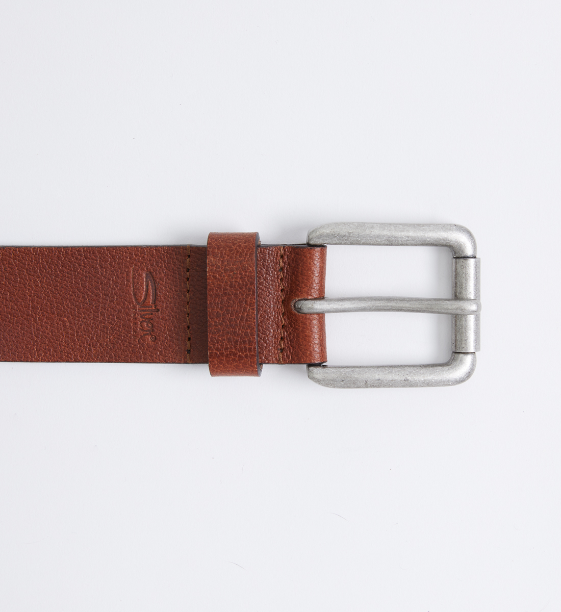 Celino Men Black Or Brown Genuine Leather 1.5 Wide Metal Pin Buckle Belt