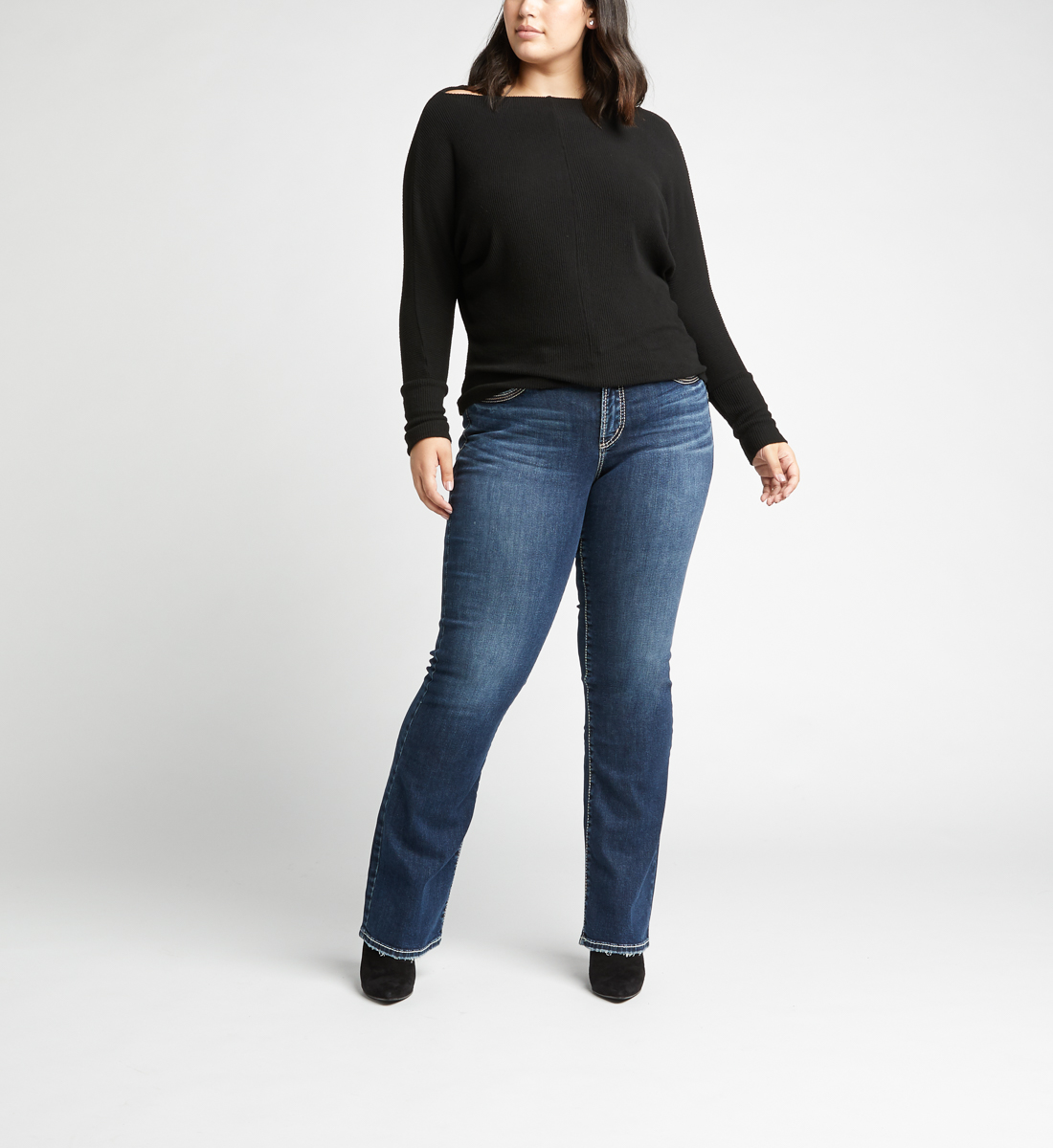 Suki Mid Rise Slim Bootcut Plus Size Jeans - Silver Jeans US