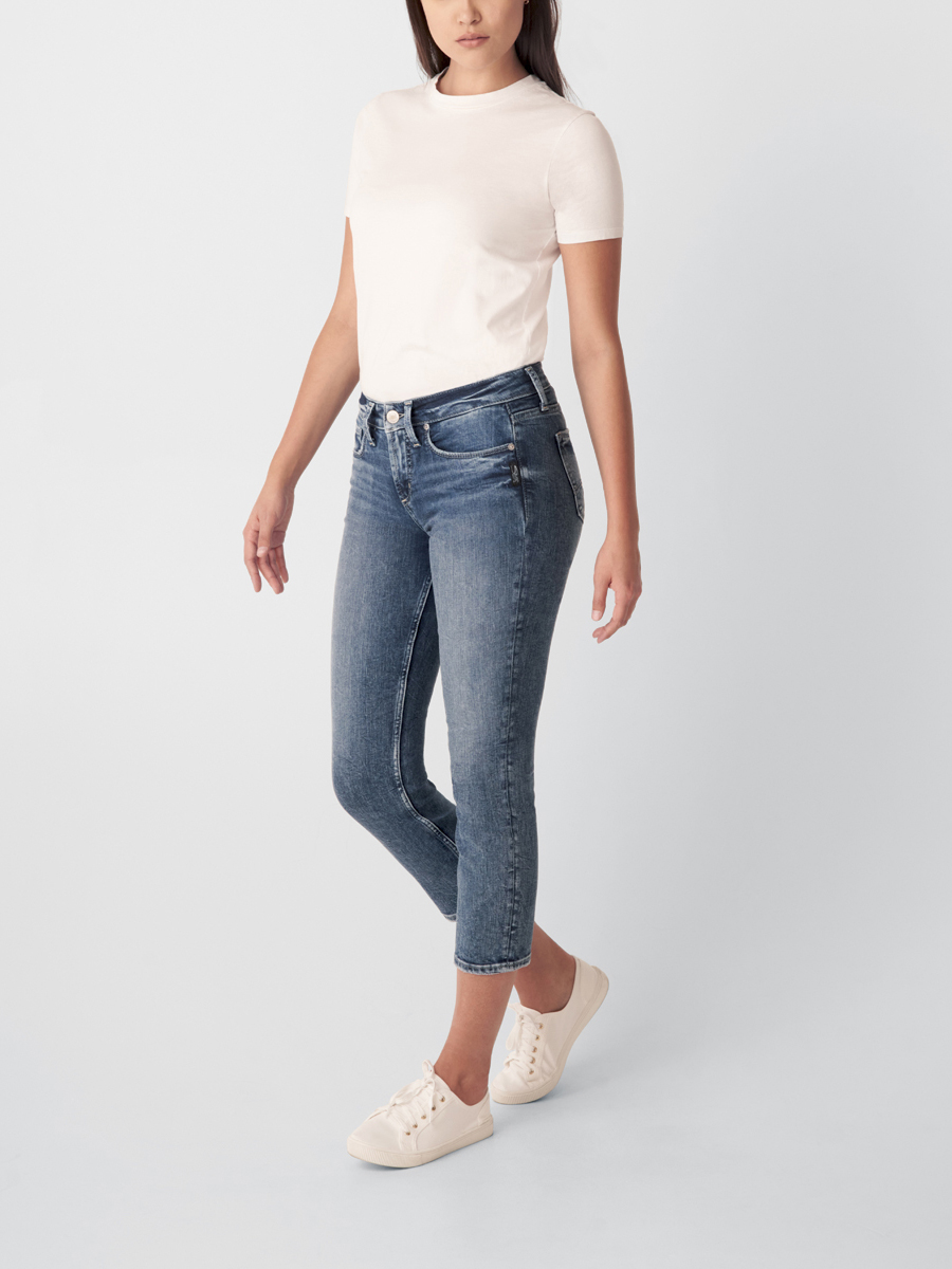 Suki Mid Rise Straight Crop Jeans 