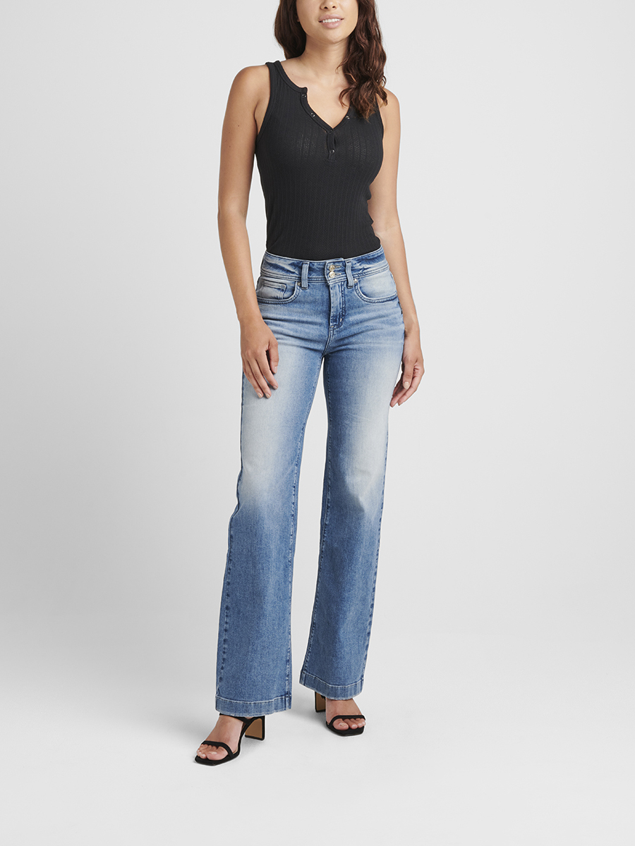 Avery High Rise Trouser Leg Jeans 