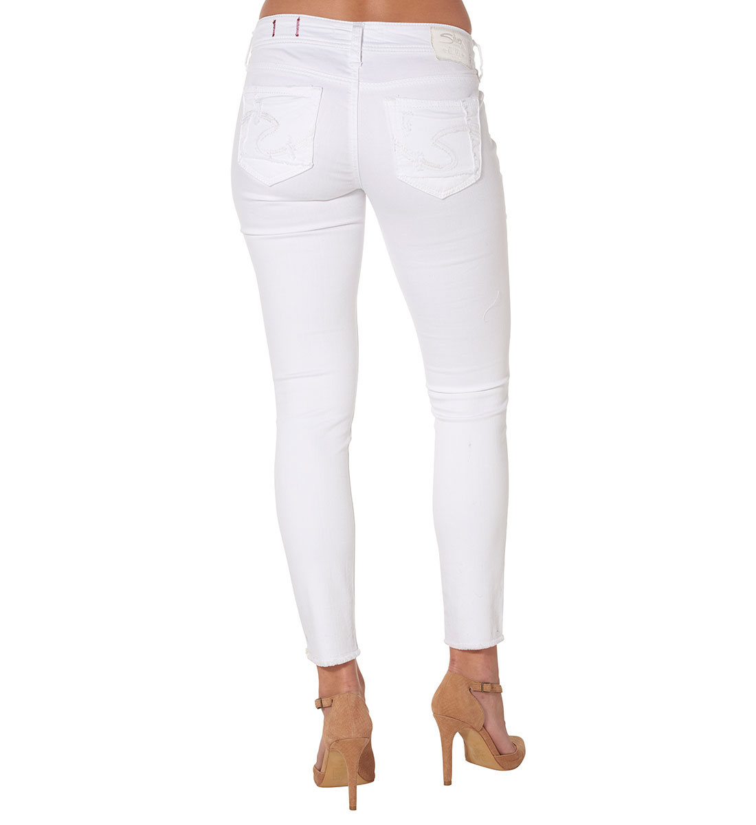 Berkley Ankle Skinny Color Wash White | Silver Jeans