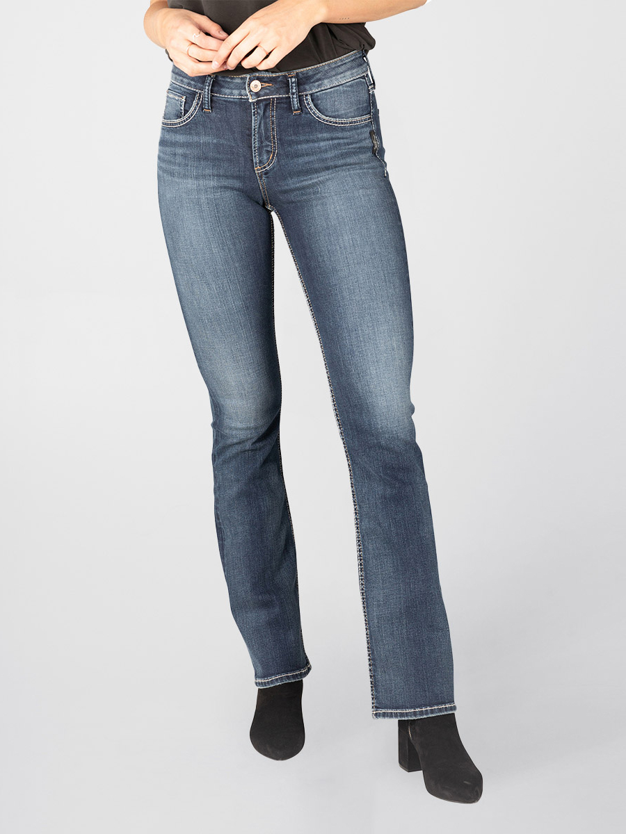 High rise slim bootcut jeans Clearance