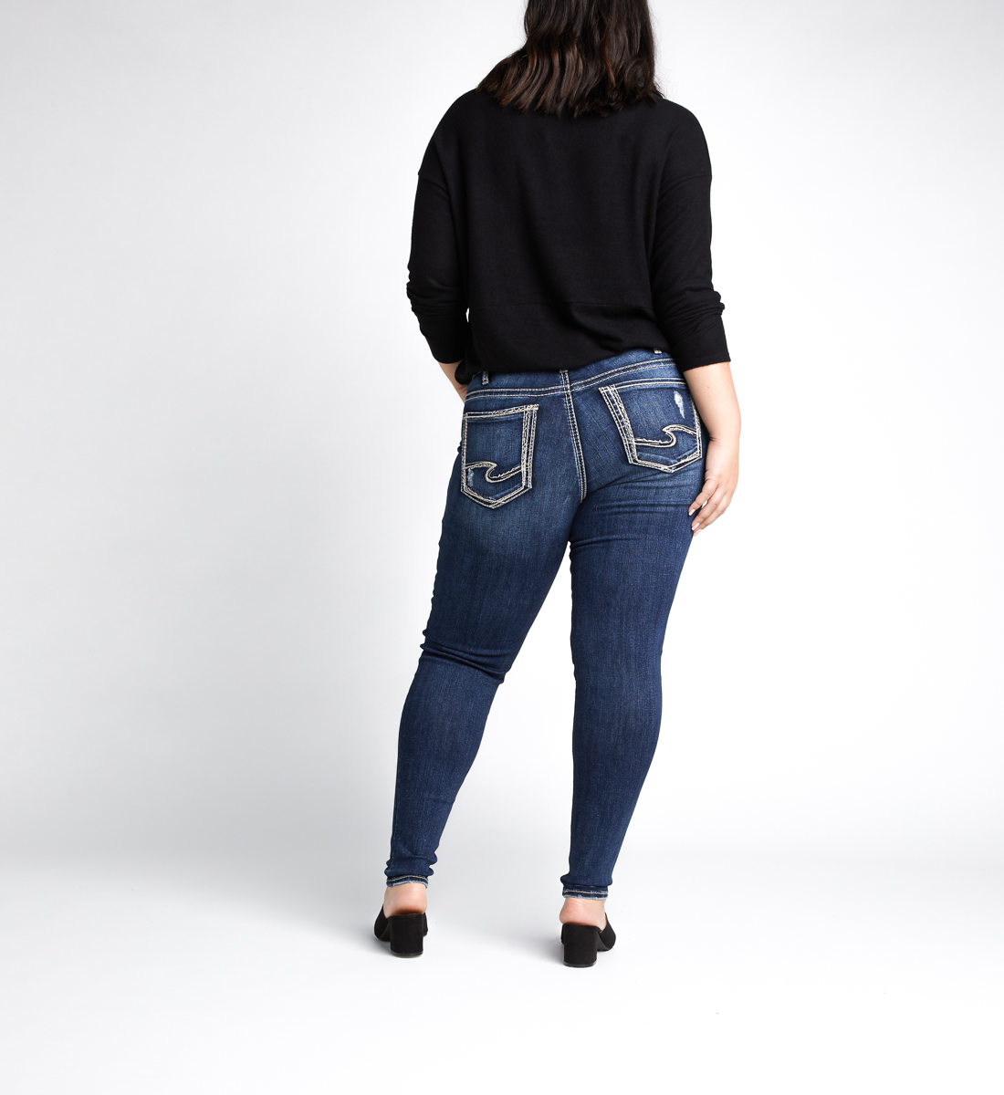 plus size silver jeans