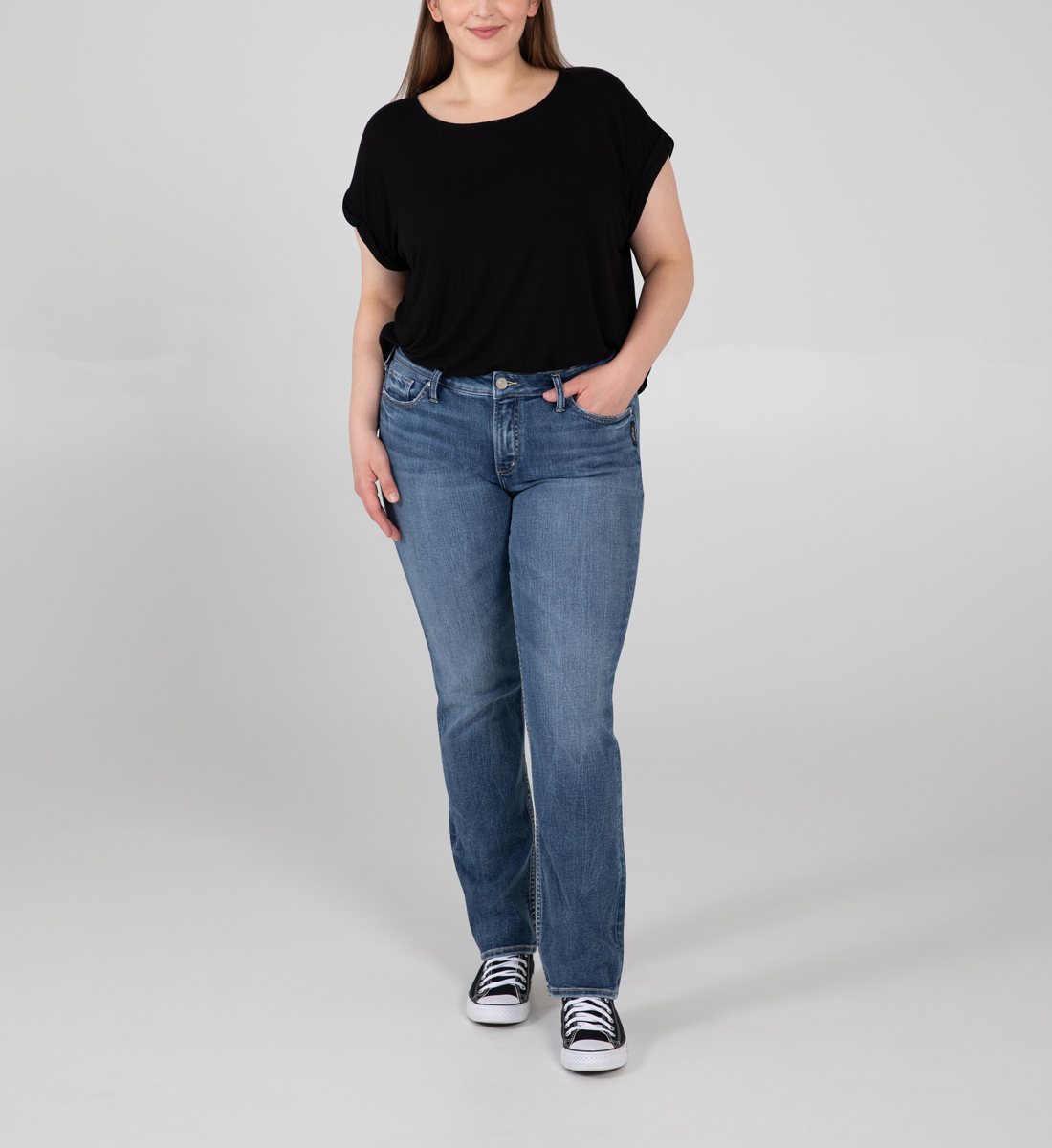 women's plus size loose fit jeans