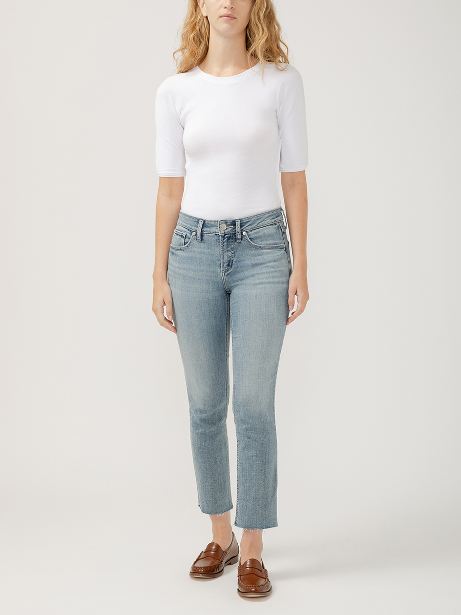 【SCENERITY】Crop mid gray jeans Serenity Mid Rise Cropped Skinny Jeans - ShopperBoard