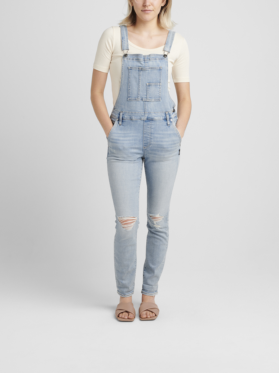Skinny Leg Overalls - Silver Jeans US