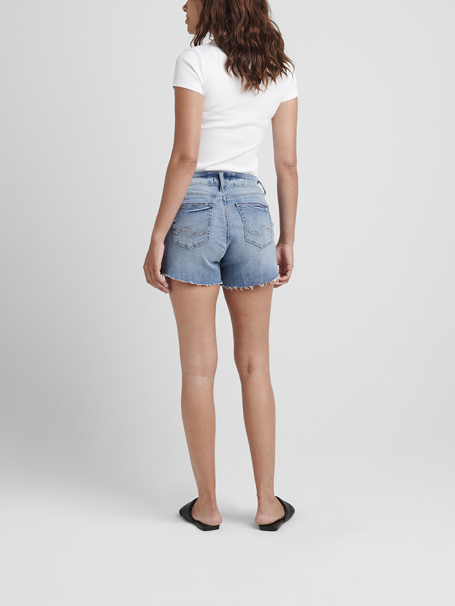 Elyse Mid Rise Short - Silver Jeans US