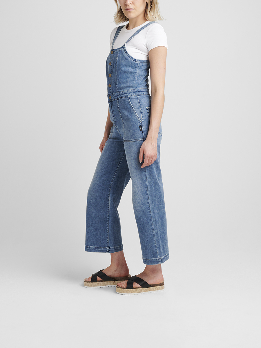 Wide Leg Denim Jumpsuit - Silver Jeans CA