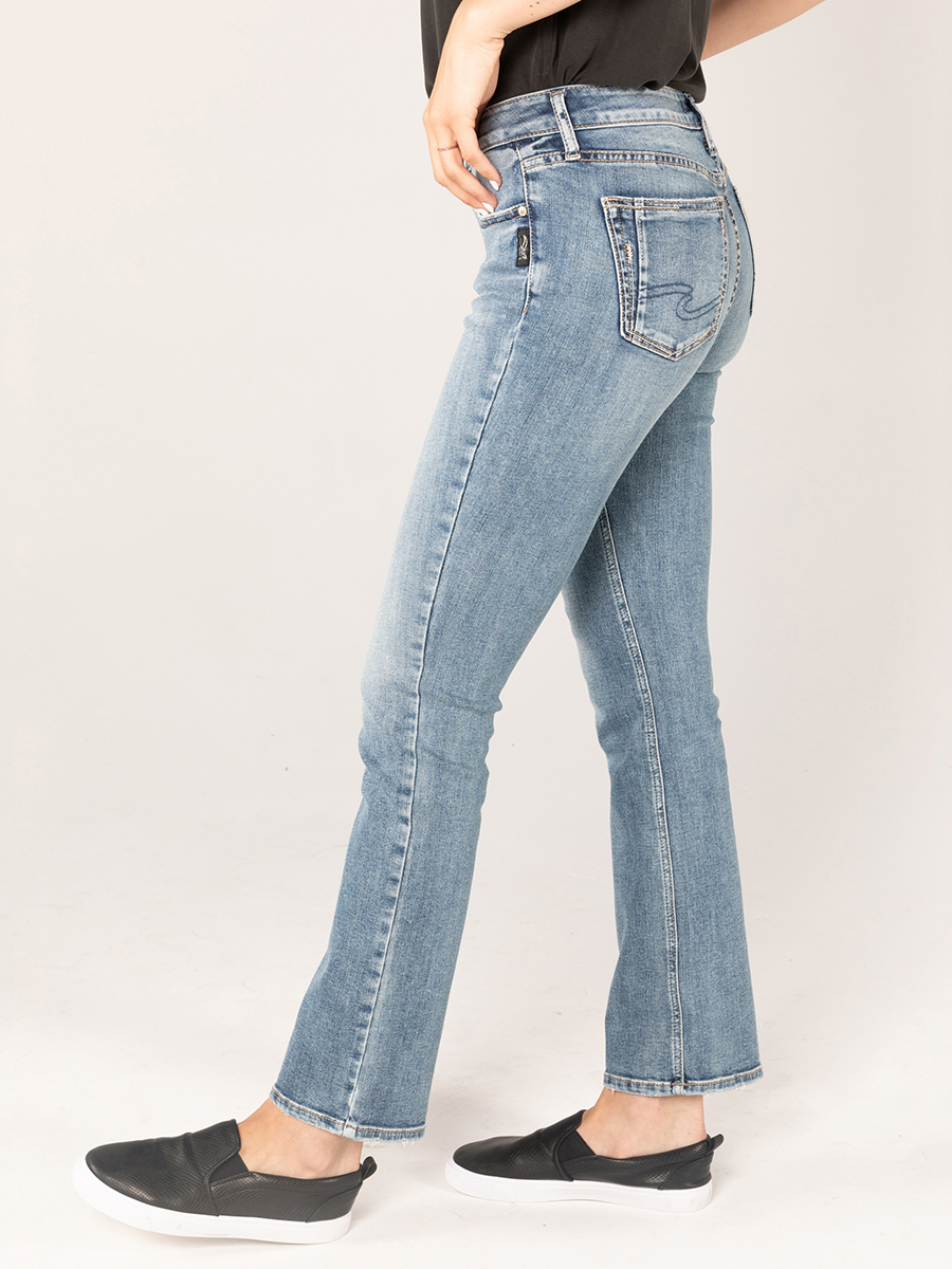 Elyse Mid Rise Slim Bootcut Jeans - Silver Jeans US