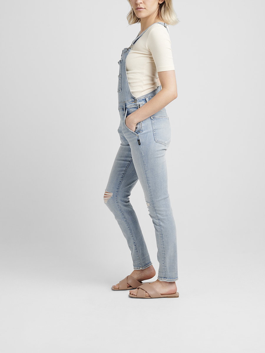 Skinny Leg Overalls - Silver Jeans US