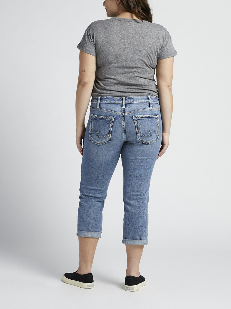 Silver boyfriend capris Clearance