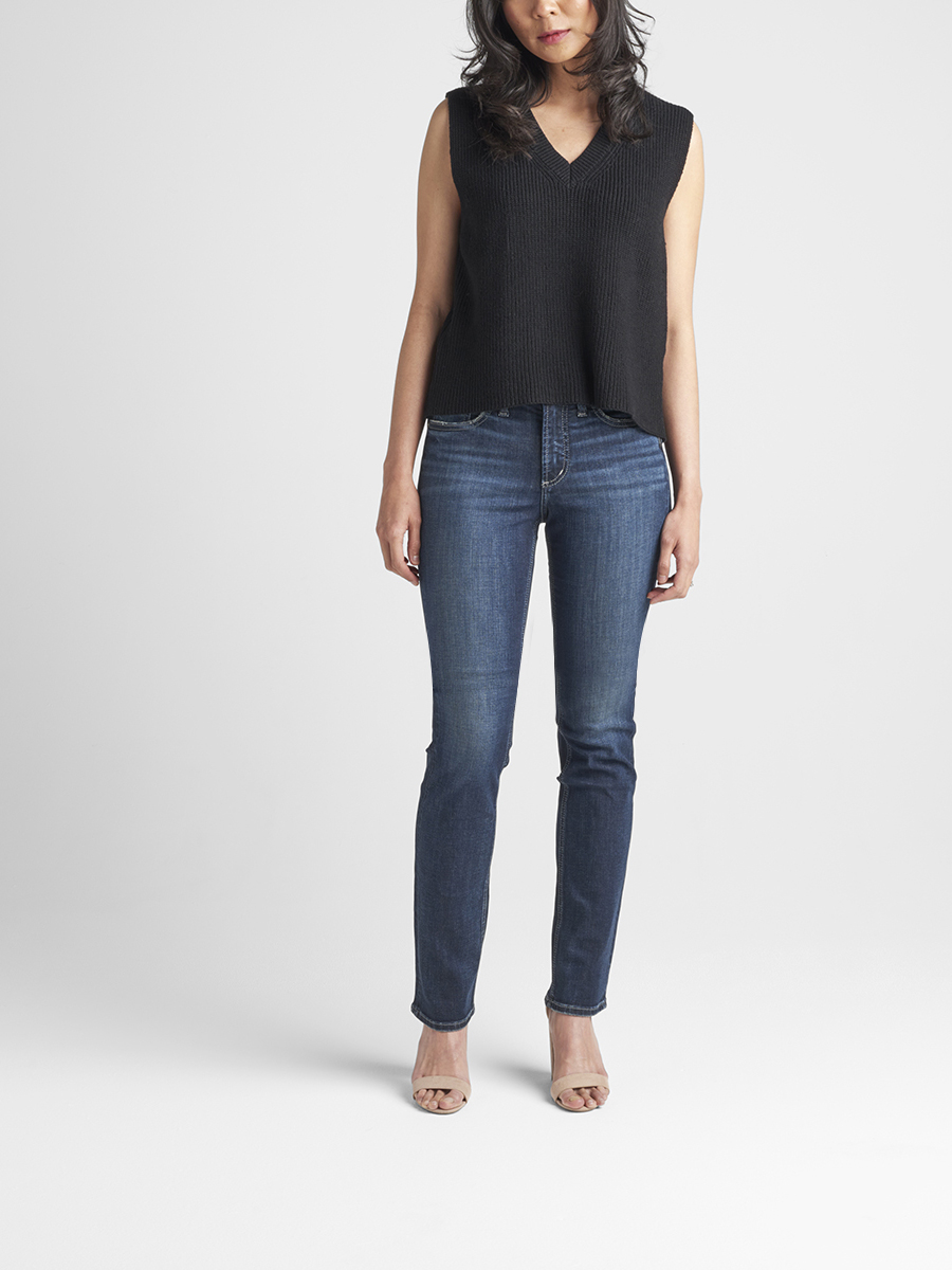 Most Wanted Mid Rise Straight Leg Jeans 