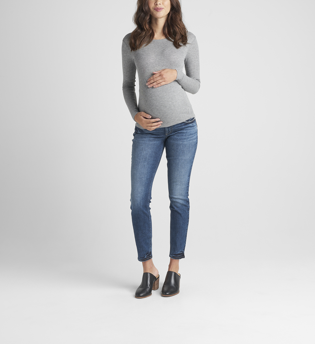 Silver Jeans Elyse Mid Rise Skinny Maternity Jeans