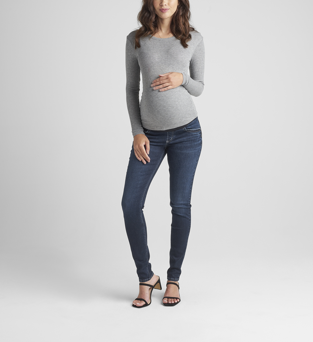 Silver Jeans Suki Mid Rise Skinny Maternity Jeans