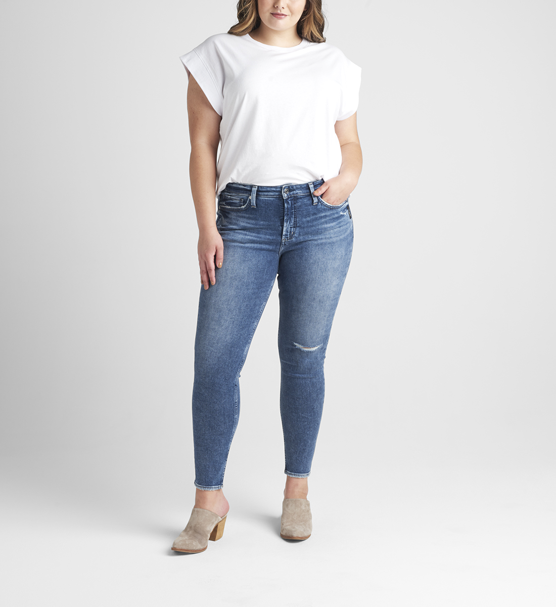 Silver Jeans Most Wanted Mid Rise Skinny Jeans Plus Size