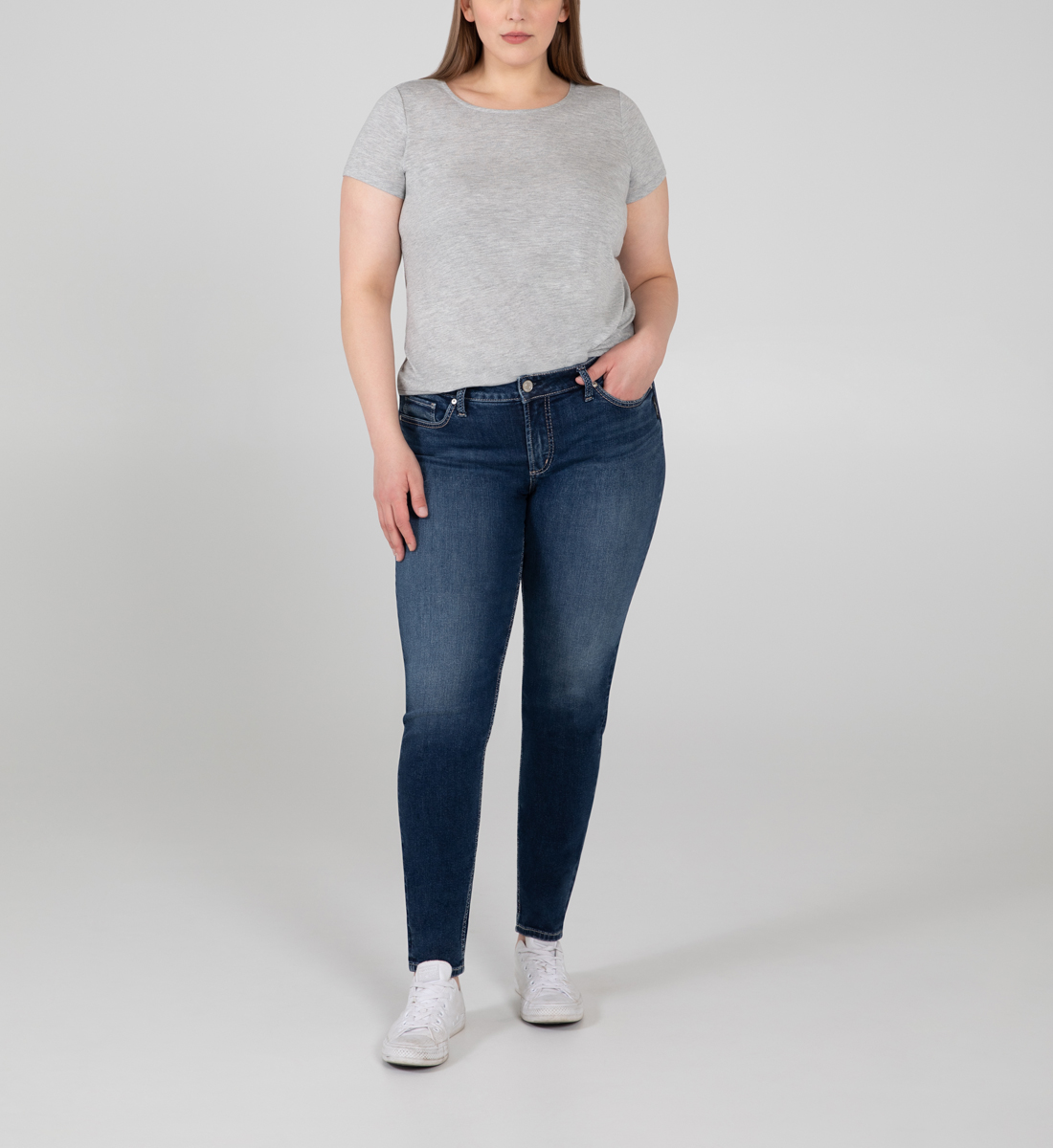 Silver Jeans Elyse Mid Rise Skinny Jeans Plus Size Silver Jeans Elyse Mid Rise Skinny Jeans Plus Size