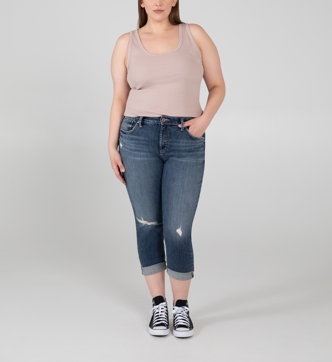 Silver Jeans Avery High Rise Skinny Crop Jeans Plus Size Silver Jeans Avery High Rise Skinny Crop Jeans Plus Size