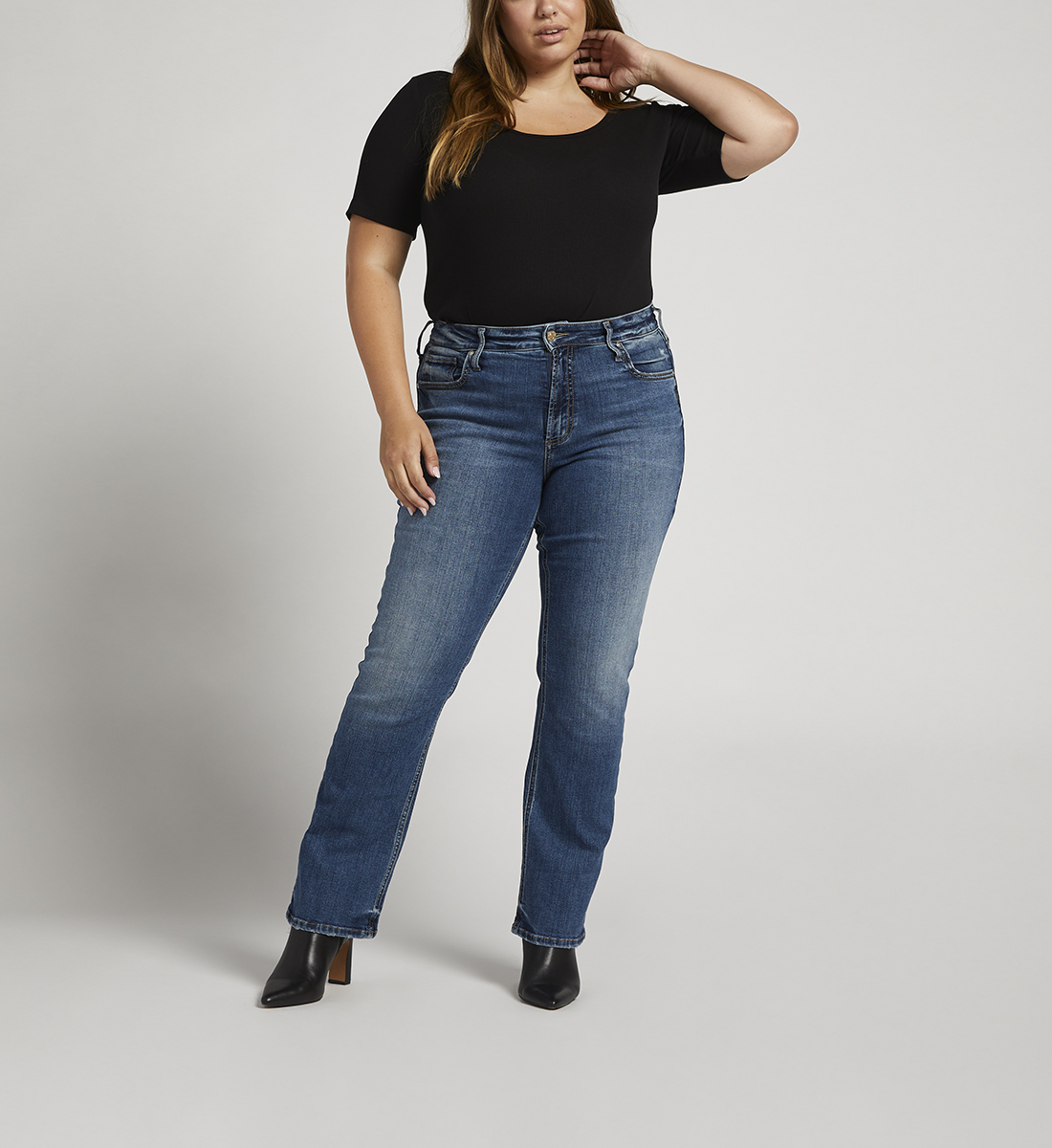 Silver Jeans Avery High Rise Slim Bootcut Jeans Plus Size